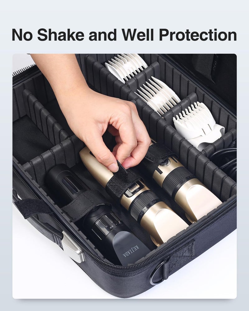 Luxtude Large Barber Case, Barber Bags for Clippers and Supplies, Travel Hair Clipper and Trimmer Case, Barbers Accessories for Wahl 5Star/Hatteker/Oneisal/Andis Grooming Kits - Image 2